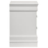 Louis Philippe 2-drawer Nightstand Bedside Table White