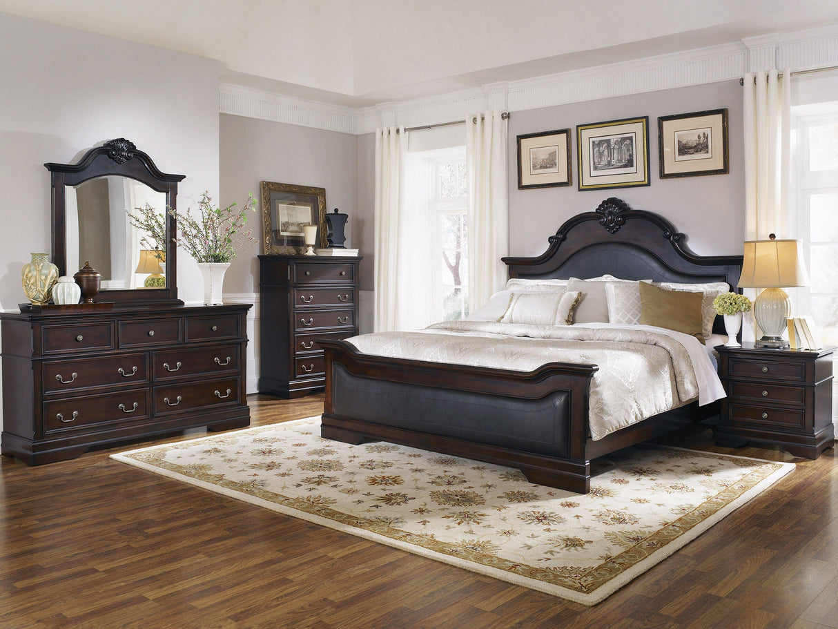 Cambridge  Panel Bed Cappuccino and Brown