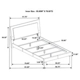 Felicity  Panel Bed with LED Lighting Glossy White