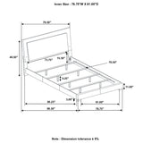 Felicity  Panel Bed with LED Lighting Glossy White