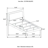 Felicity  Panel Bed with LED Lighting Glossy White