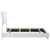 Felicity  Panel Bed with LED Lighting Glossy White