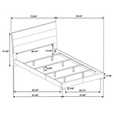 Felicity  Panel Bed Glossy White