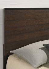 Edmonton Wood  Panel Bed Rustic Tobacco