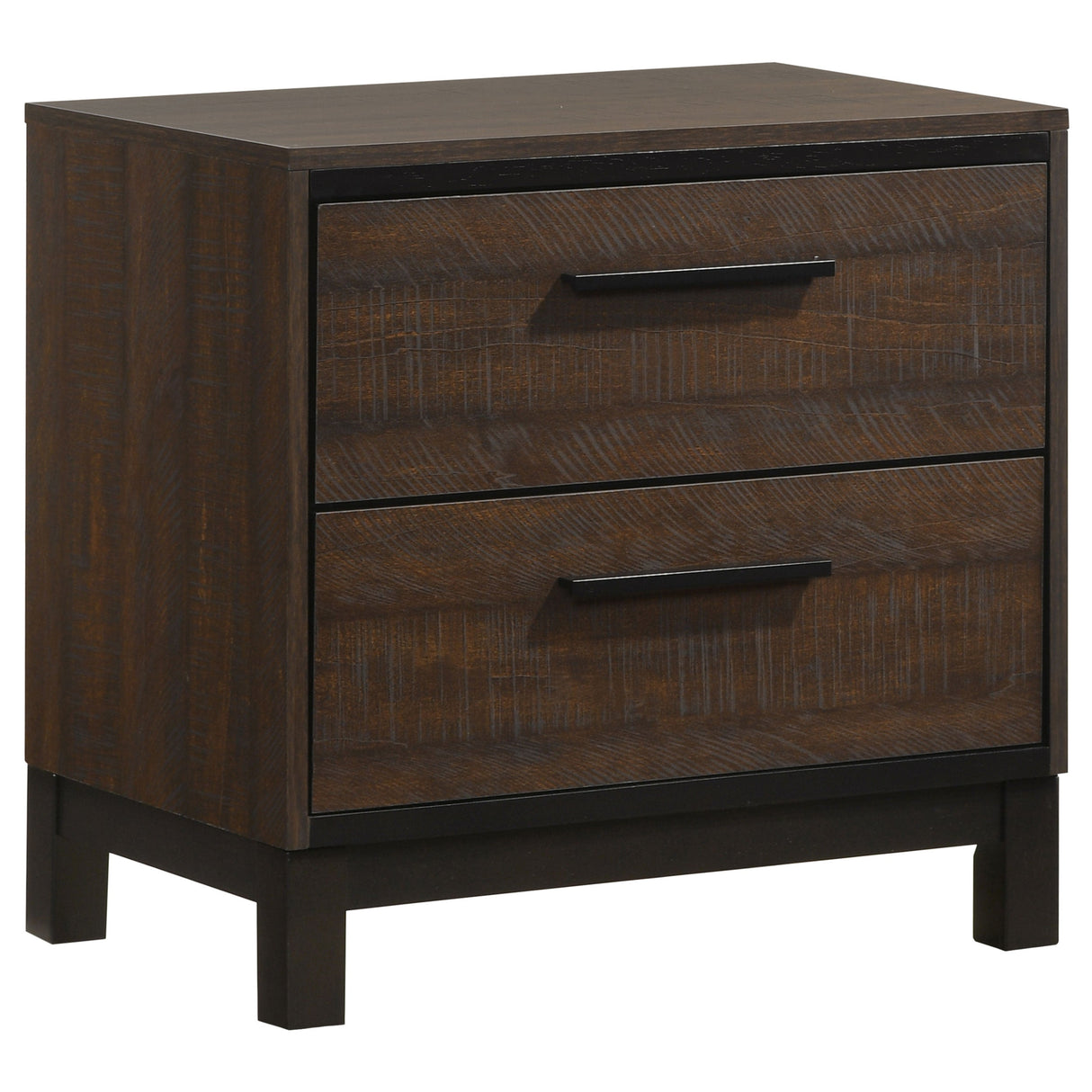 Edmonton 2-drawer Nightstand Rustic Tobacco