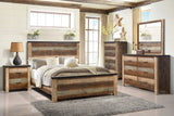 Sembene Eastern King Panel Bed Antique Multi-color