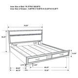 Miranda  2-drawer Storage Bed White