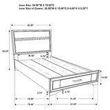 Miranda  2-drawer Storage Bed White