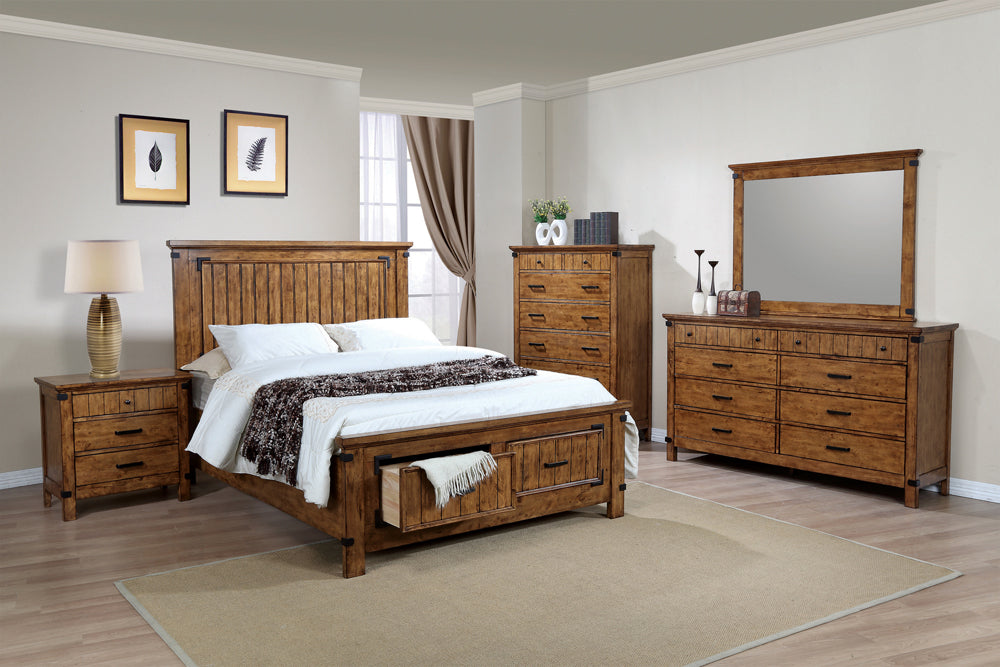 Brenner  Storage Bed Rustic Honey