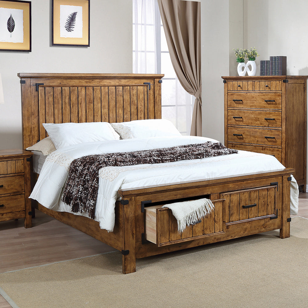 Brenner  Storage Bed Rustic Honey