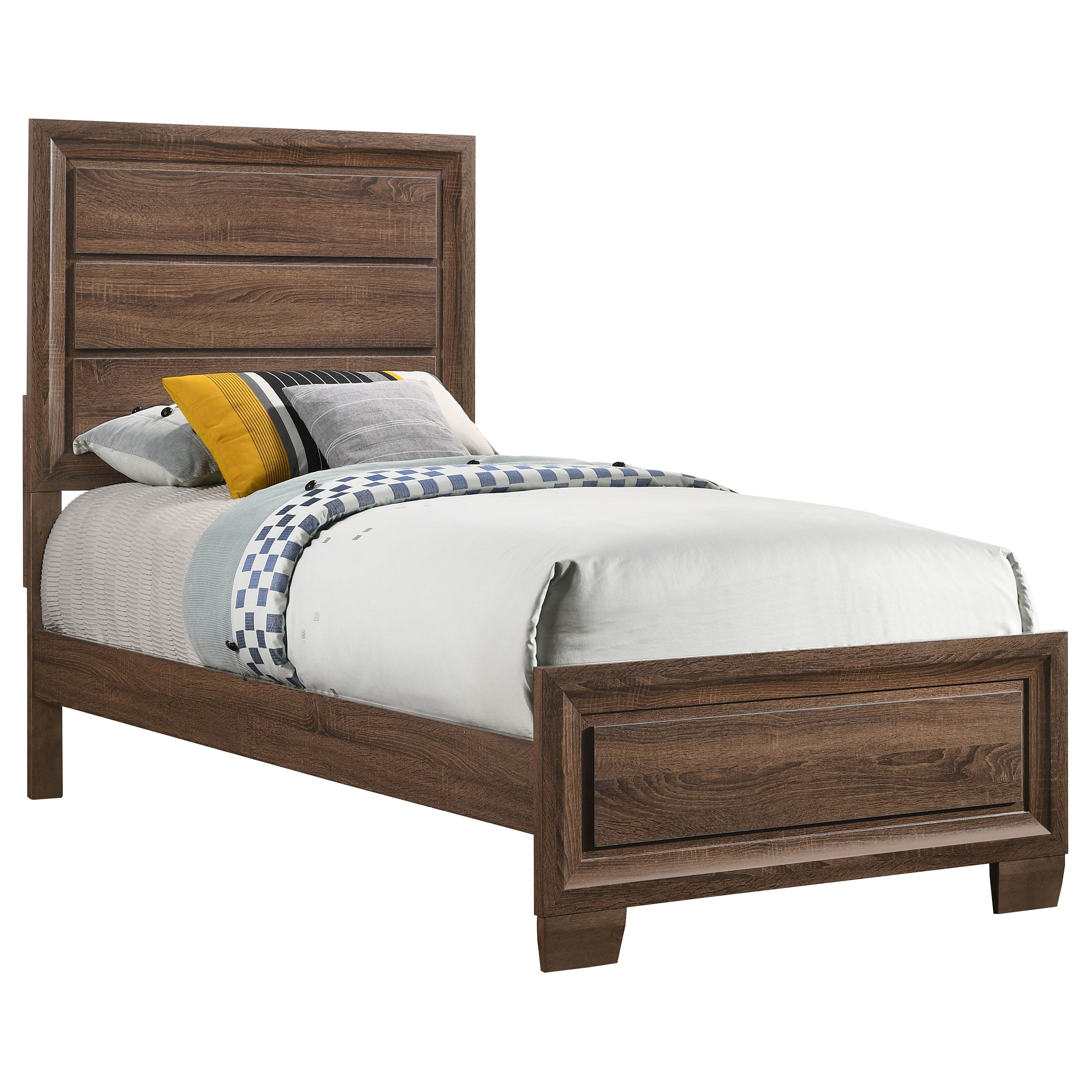 Brandon  Panel Bed Medium Warm Brown