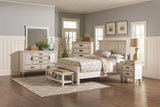 Franco  Panel Bed Antique White