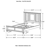 Franco  Panel Bed Antique White