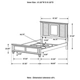 Franco  Panel Bed Antique White