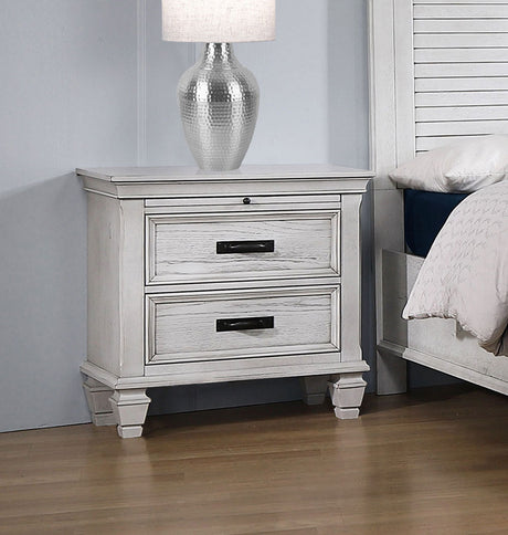 Franco 2-drawer Nightstand Antique White