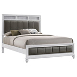 Barzini  Upholstered Panel Bed White