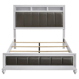 Barzini  Upholstered Panel Bed White