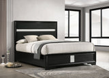 Miranda 55-inch Upholstered  Panel Bed Black