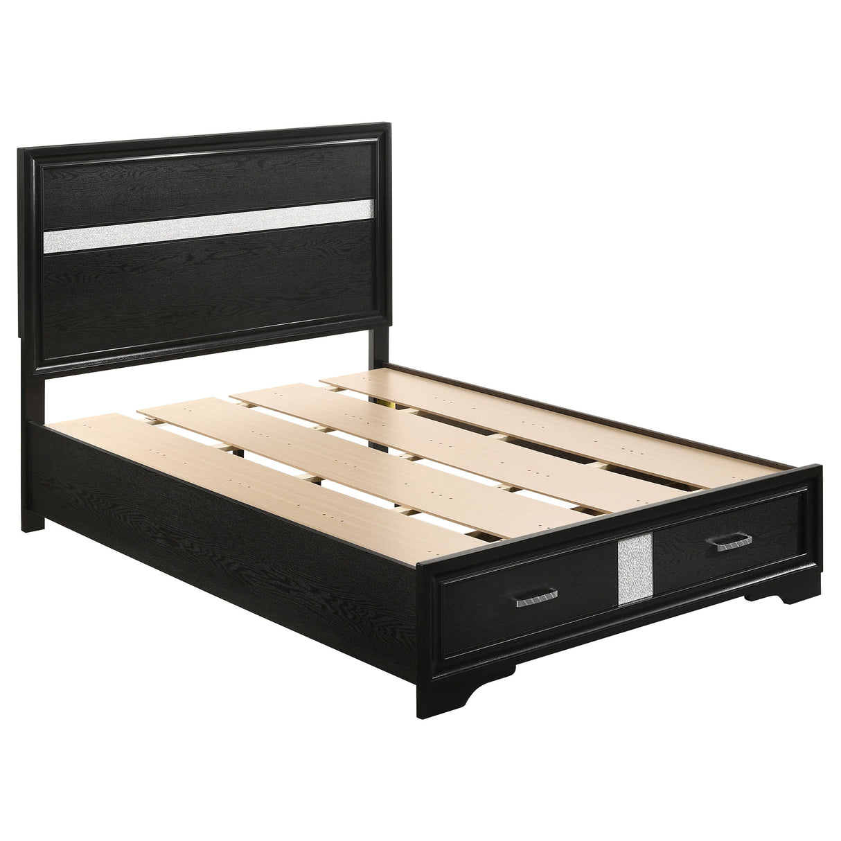 Miranda  2-drawer Storage Bed Black