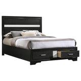 Miranda  2-drawer Storage Bed Black