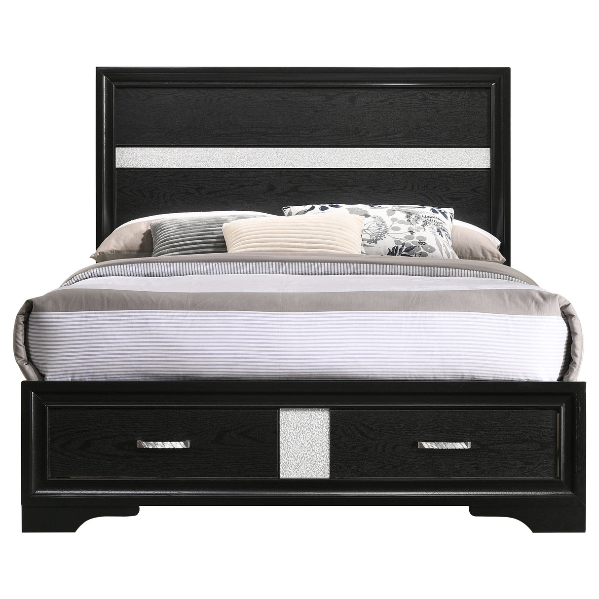 Miranda  2-drawer Storage Bed Black