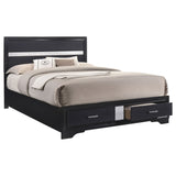 Miranda  2-drawer Storage Bed Black