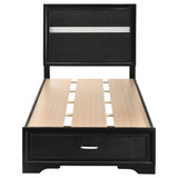 Miranda  2-drawer Storage Bed Black