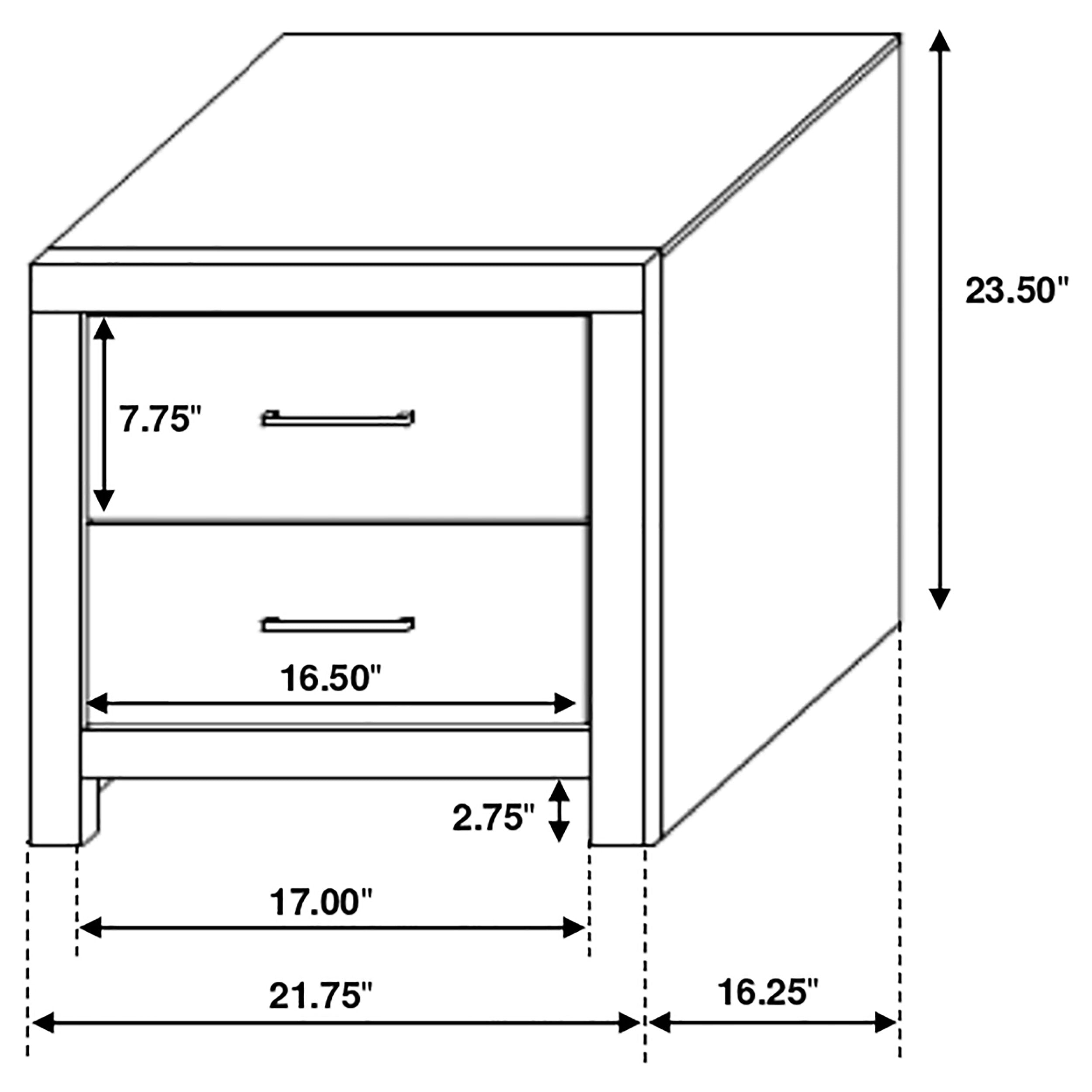 Brantford 2-drawer Nightstand Barrel Oak