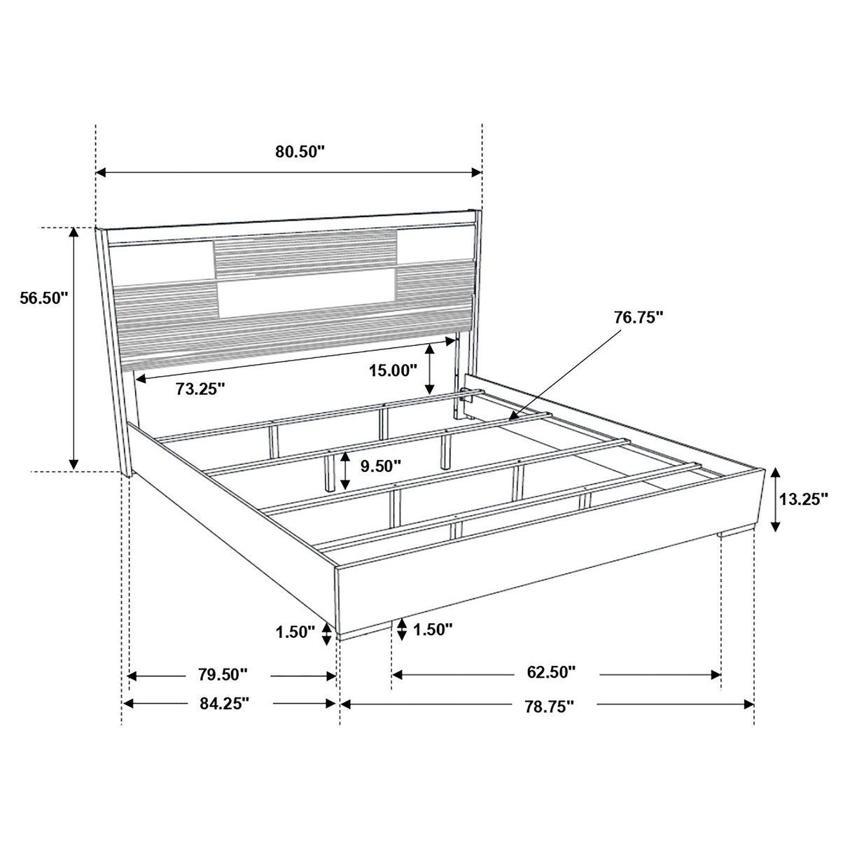 Blacktoft  Panel Bed Black