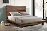 Genevieve Wood Eastern King Panel Bed Dark Brown