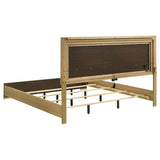 Hyland Wood  LED Panel Bed Natural and White