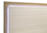 Hyland Wood  LED Panel Bed Natural and White