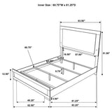 Hyland Wood  LED Panel Bed Natural and White