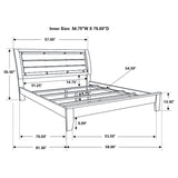 Serenity  Panel Bed Mod Grey