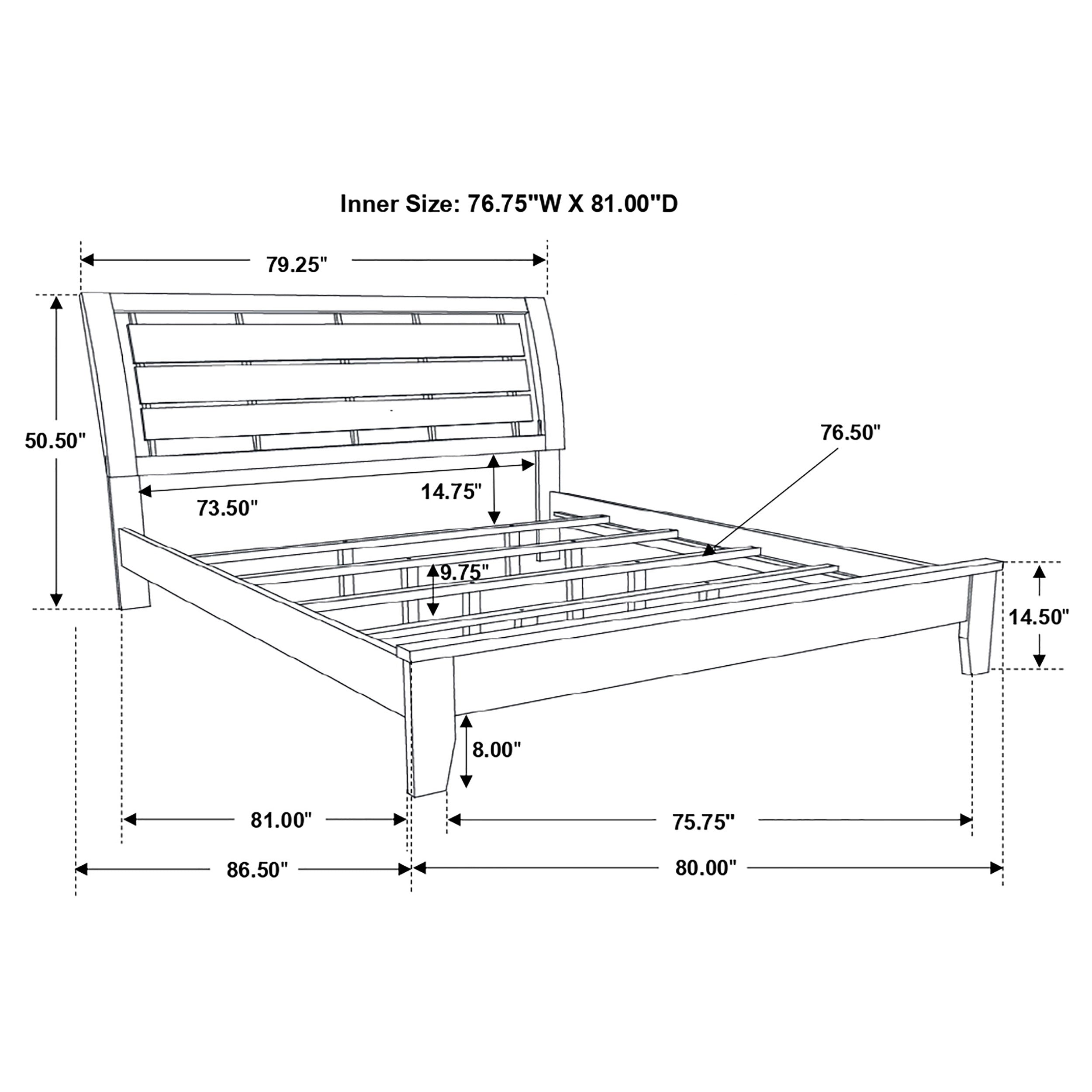 Serenity  Panel Bed Mod Grey