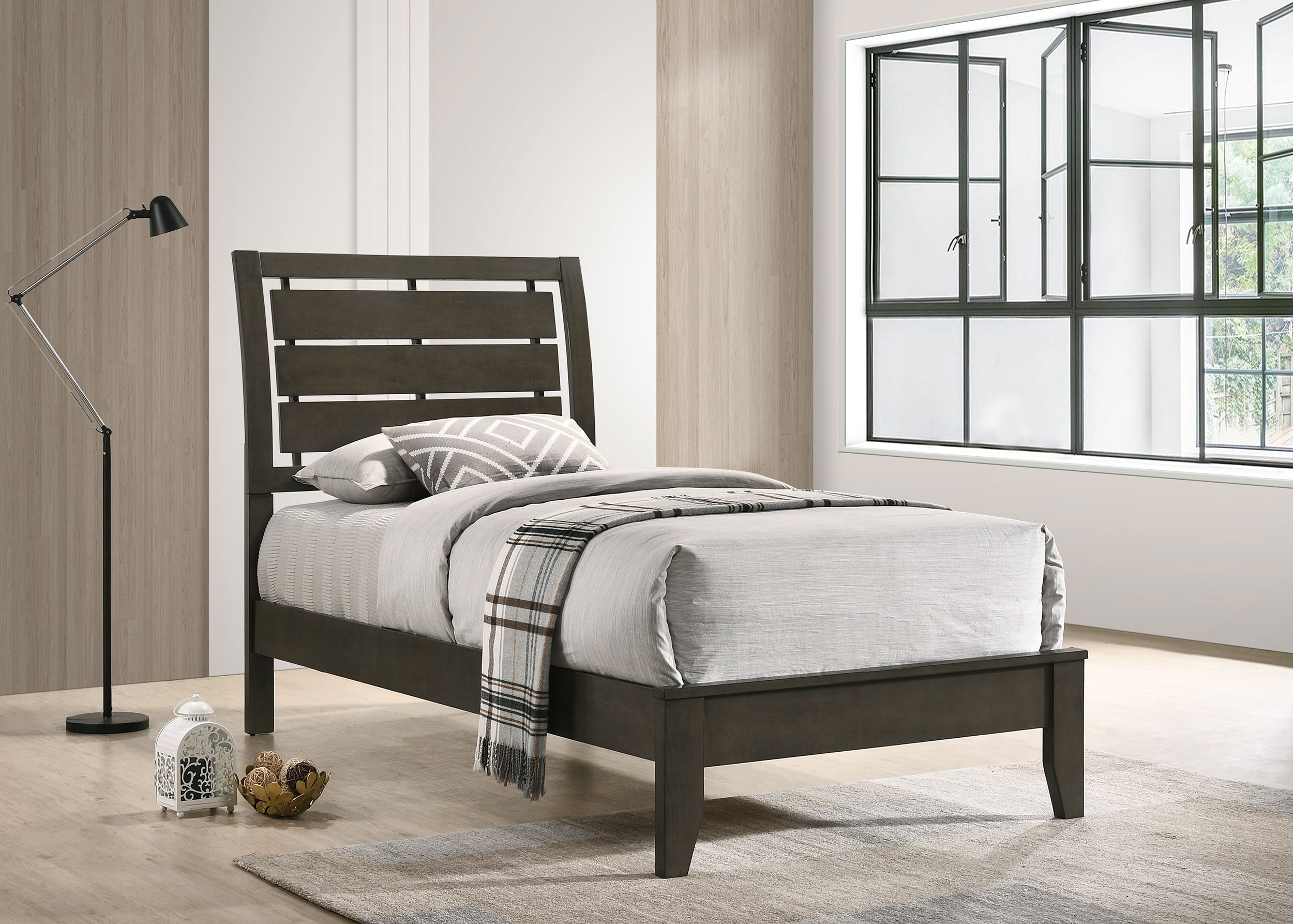 Serenity  Panel Bed Mod Grey