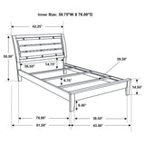 Serenity  Panel Bed Mod Grey