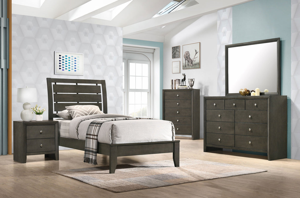 Serenity  Panel Bed Mod Grey