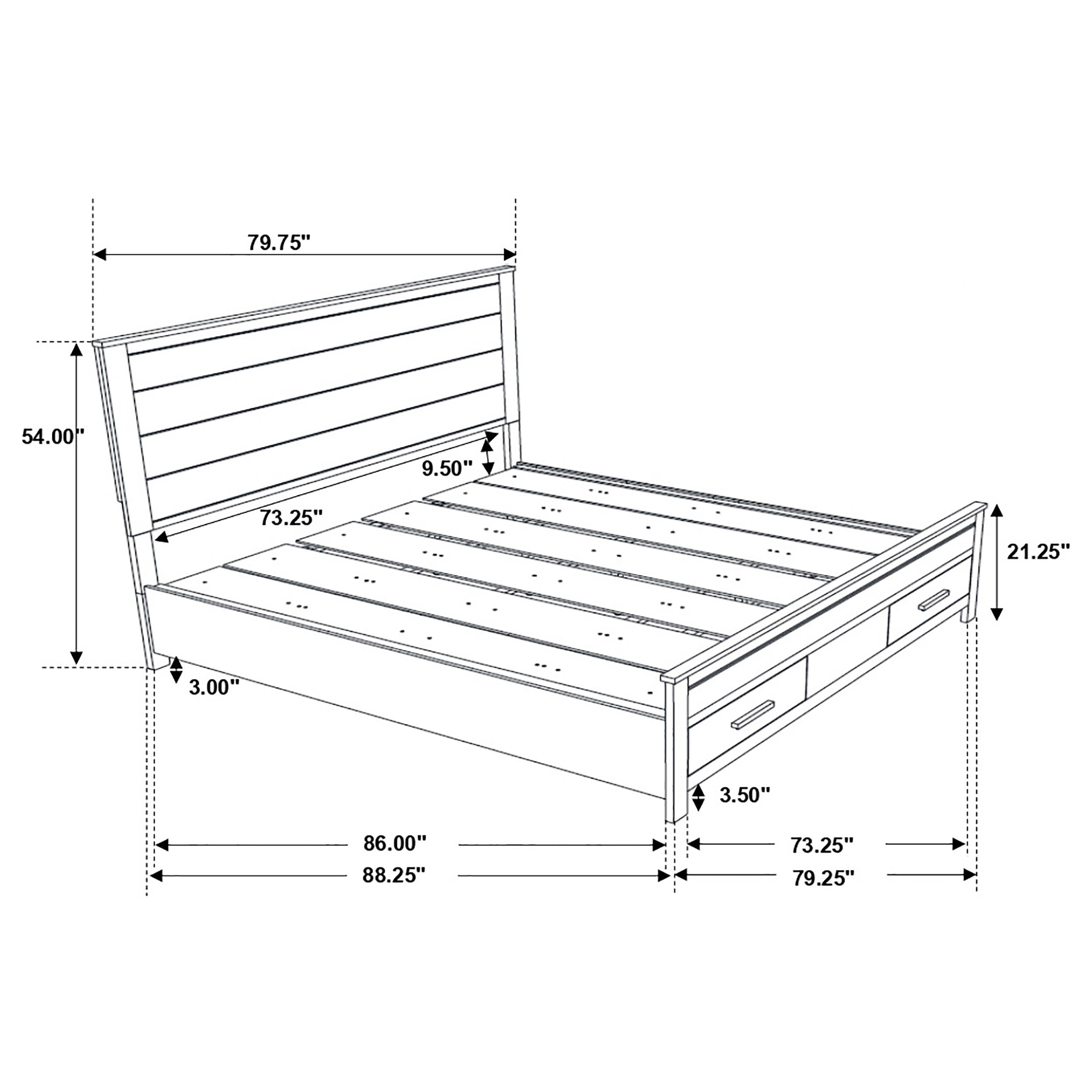 Woodmont  Storage Bed Rustic Golden Brown