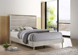 Ramon Wood Eastern King Panel Bed Metallic Sterling