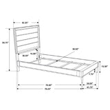 Ramon Wood Twin Panel Bed Metallic Sterling