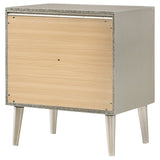 Ramon 2-drawer Nightstand Metallic Sterling