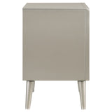 Ramon 2-drawer Nightstand Metallic Sterling