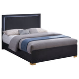 Marceline  Bed with LED Headboard Black