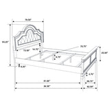 Manchester Bed with Upholstered Arched Headboard Beige and Wheat