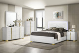 Marceline  Bed with LED Headboard White