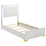 Marceline  Bed with LED Headboard White