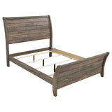 Frederick  Sleigh Panel Bed Weathered Oak