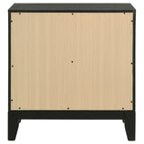 Valencia 2-drawer Nightstand Light Brown and Black