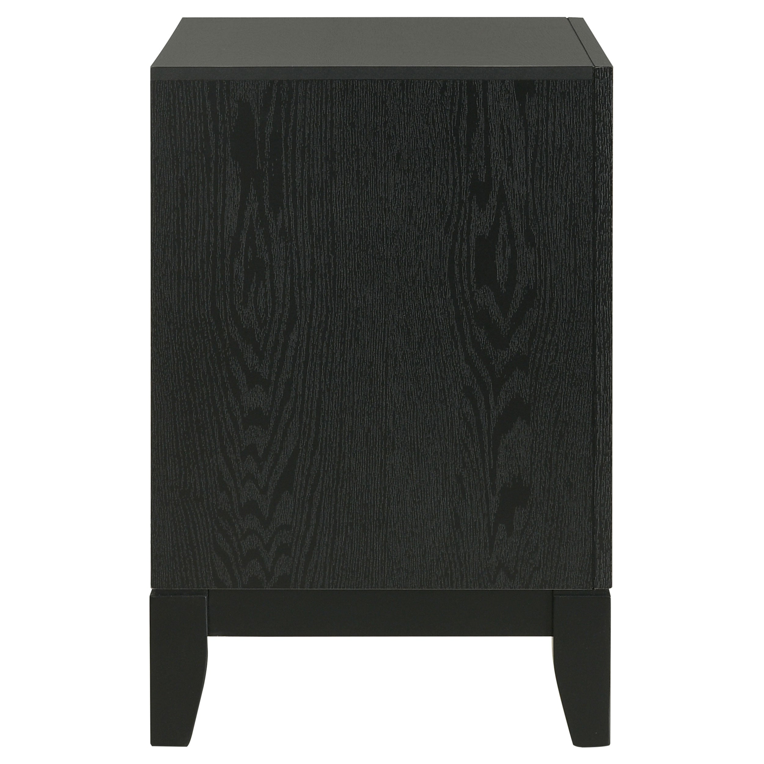 Valencia 2-drawer Nightstand Light Brown and Black